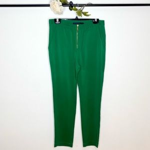 Zara High-Rise Front Zip Cigarette Trousers